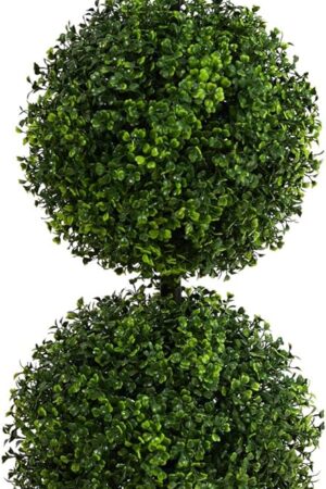 3ft. Artificial Triple Ball Boxwood Topiary Tree (Indoor/Outdoor) T2021, Green