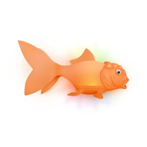 Koi Toy Light Up Bath Goldfish, Floating Water Toy for Kids, Glows on Contact with Water, Fun and Safe Bath Time Toy, Orange