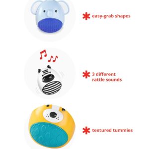 Baby Toy Maracas Jungle Beats Egg Shaker Musical Toy 3-Piece Set