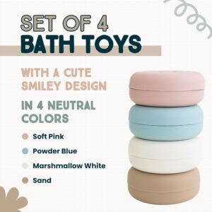 Bath Toy Set of 4 for Babies & Toddlers | Made from Silcone I Safe & Fun Water Play | Perfect for Baby and Toddler bath