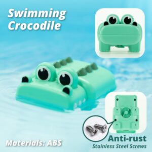 Wind-up Swimming Crocodile Bath Toy, No Battery Mold-Free Anti-Rust Interactive Montessori Toy for Kids