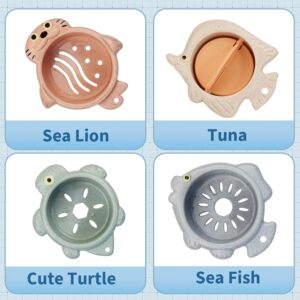 Bath Toys for Kids Ages 1-3 & Toddlers 2-4 - Infant/Baby Set for 6-12M - Bathtub Toys Set for Boys/Girls - Birthday